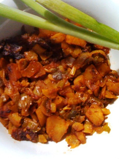 A picture of Potatoes and Spring Onion Stir-fry.