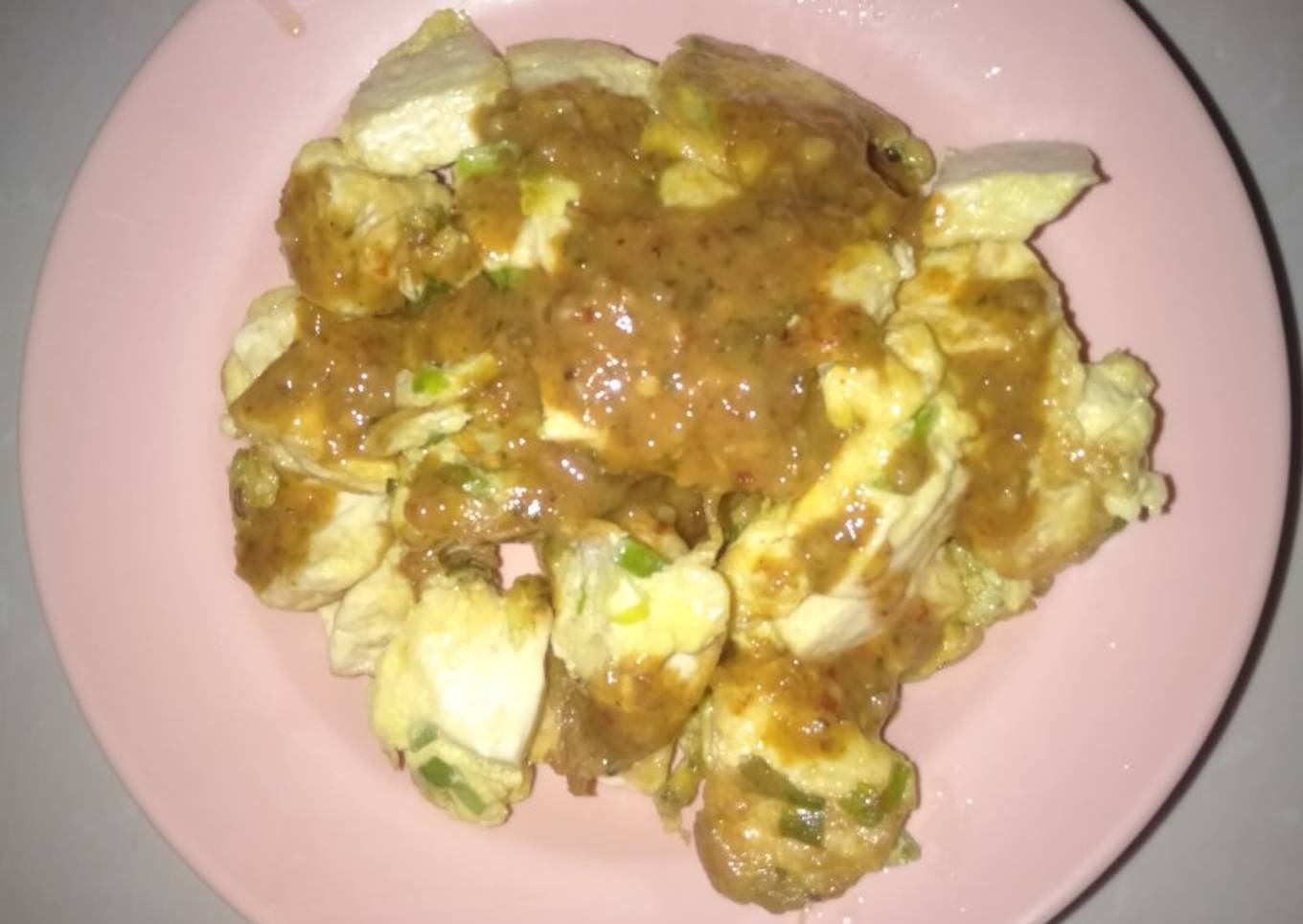 Tahu Telur Bumbu Pecel