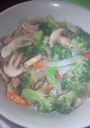 Foto resep Cah brokoli jamur