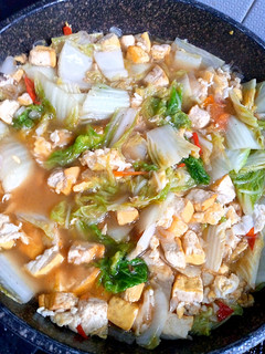 Foto resep Tumis Sawi Putih Tahu Kuah Telur