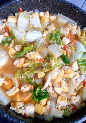 Foto resep Tumis Sawi Putih Tahu Kuah Telur
