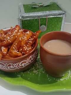 A picture of Honey Chilli Potato.