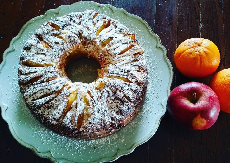 Recipe of Super Quick Homemade Ciambella alle mele e arance 🍊🍏