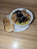 Butter and white wine mussels