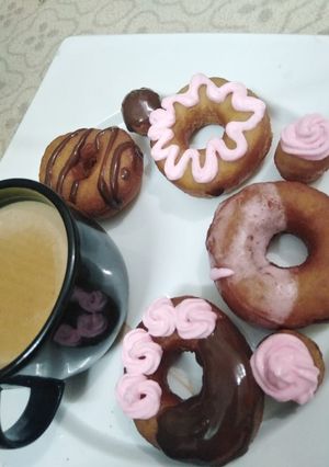 A picture of Chocolate filled Donuts🍩.