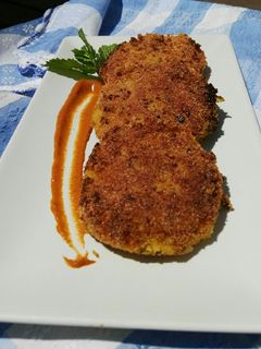 Una foto de Burguer de garbanzos y zanahoria