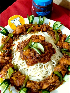 A picture of Chicken Tikka Spaghetti.