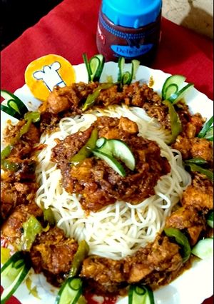 A picture of Chicken Tikka Spaghetti.