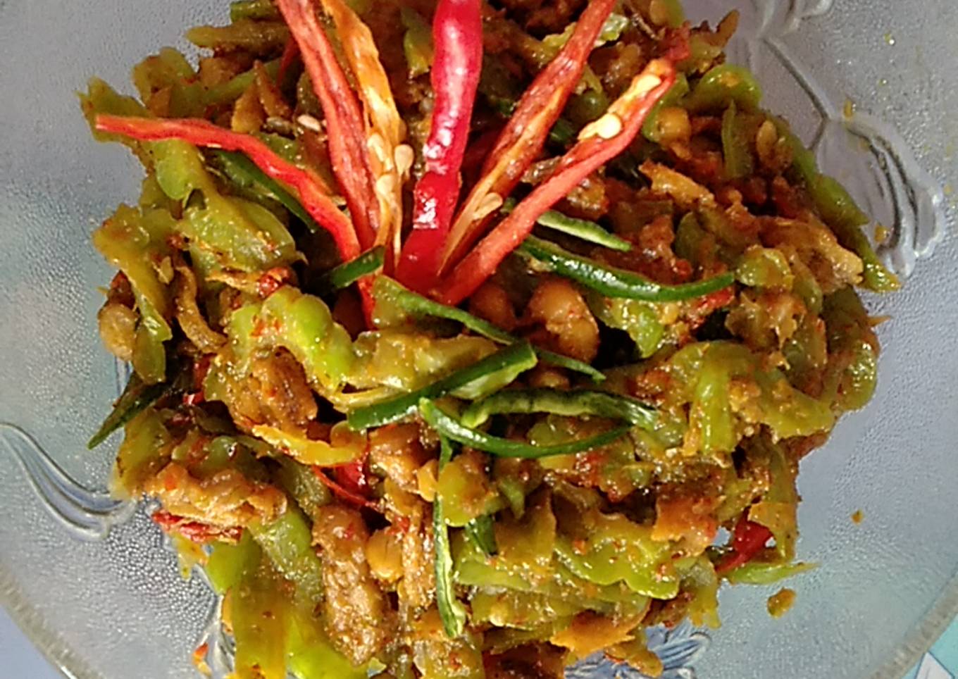 Tumis Pare campur teri dan tempe