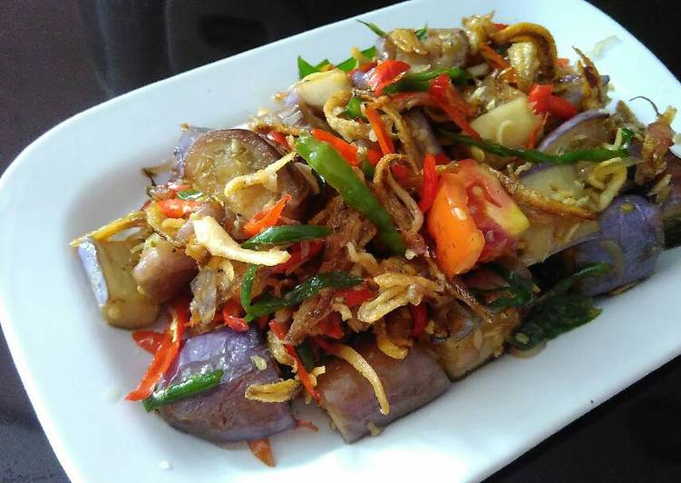 Tumis Terong Rencah Teri