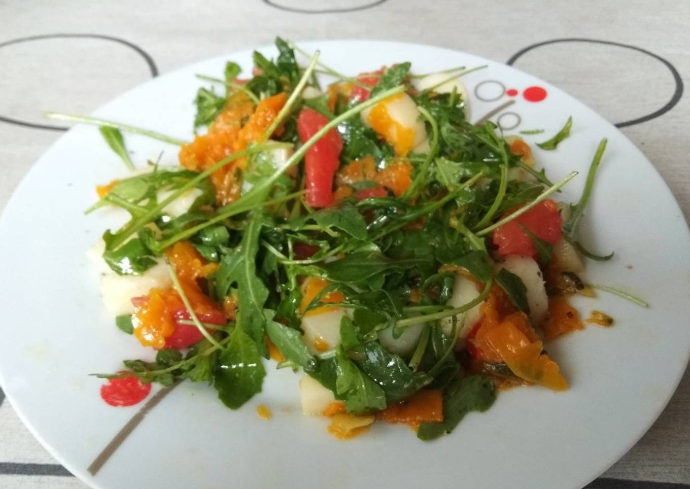 Ensalada de rúcula y palmitos