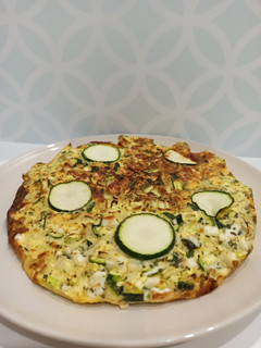 Una foto de Frittata de calabacín en airfryer