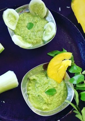 A picture of Cucumber mango chutney.