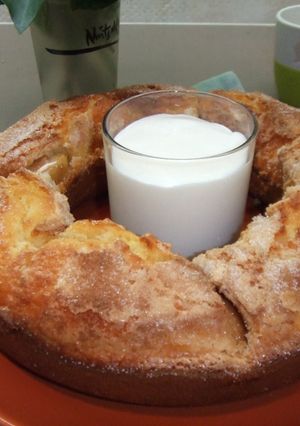 Foto principal de Corona de manzana rosa y vainilla