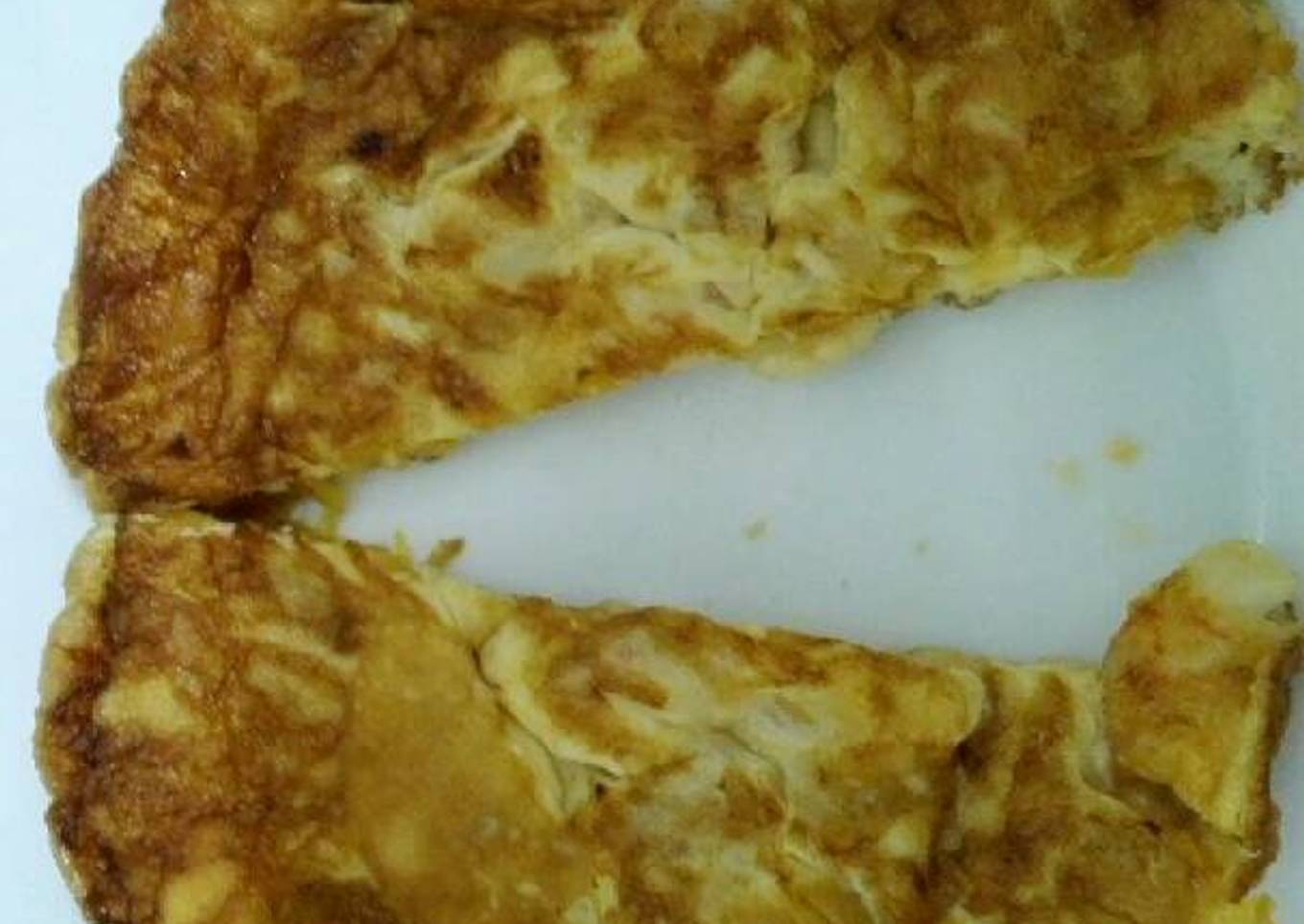 Tortilla de langostinos y calabaza