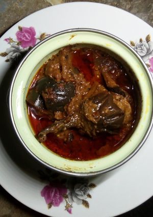 A picture of Achaari Baingan.
