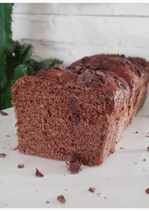 Une photo de Brioche tout chocolat avec éclats