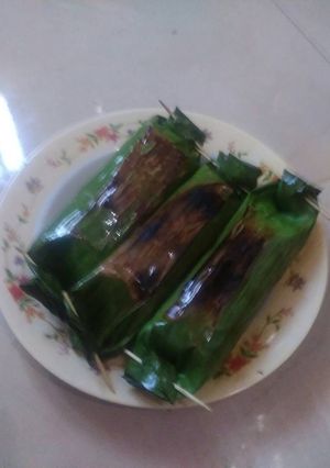 Foto resep Nasi bakar ikan asin