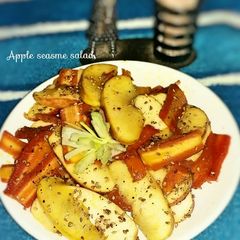 A picture of Apple seasme salad.