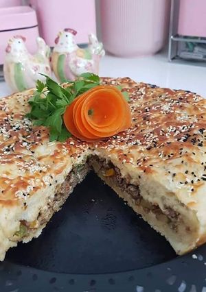 صورة لوصفة الفطيرة التركية باللحم