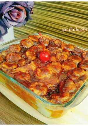 Foto resep Puding roti pisang caramel