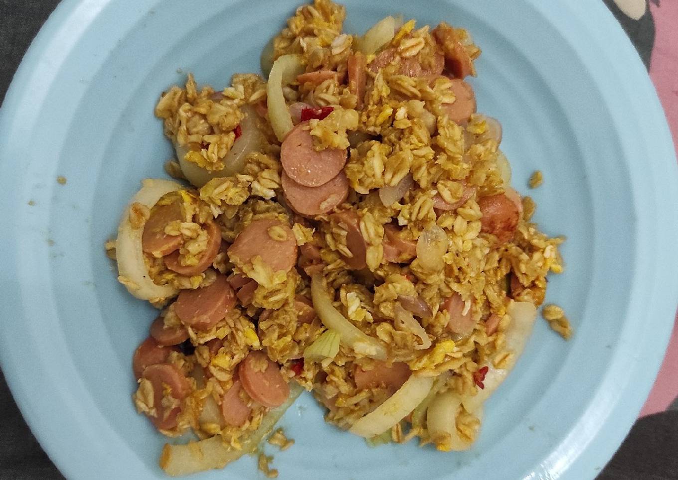 Nasi goreng oatmeal (diet)