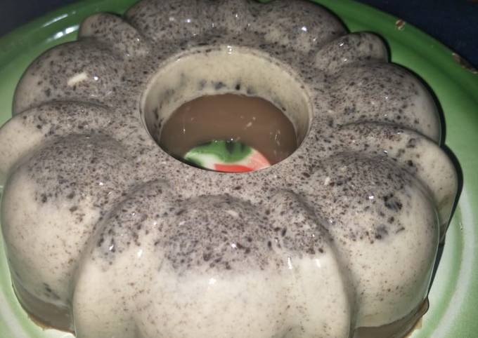 Puding milo oreo