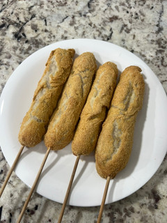 Una foto de Corn Dog coreano al horno