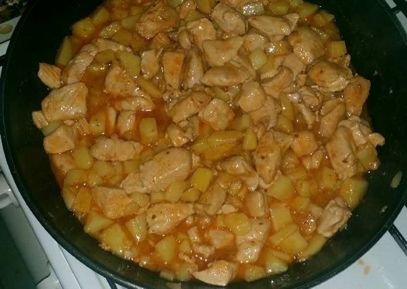 Pechugas con cerveza y patatas😋
