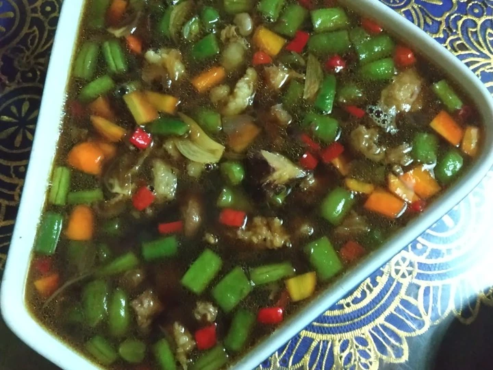 Cara Mudah Membuat Resep 7.Asem asem tetelan sapi yang Bikin Ngiler Anti Ribet, Mantap