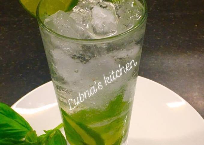 Lemon and Lime Basil Cooler Recipe by Lubna s Kitchen Cookpad