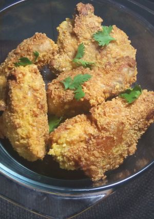 A picture of KFC style fried chicken #authormarathon.