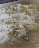 吻仔魚蔬菜粥