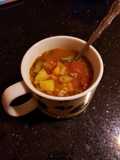 Burger veggie soup
