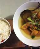 Canh bí đỏ nấu thịt băm