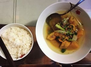 Hình của món Canh bí đỏ nấu thịt băm.