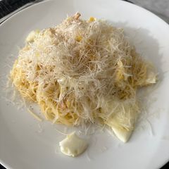 A picture of Spaghetti with Fried Eggs.
