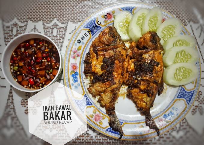 Resep Ikan Bawal Bakar Bumbu Kecap, Enak Banget