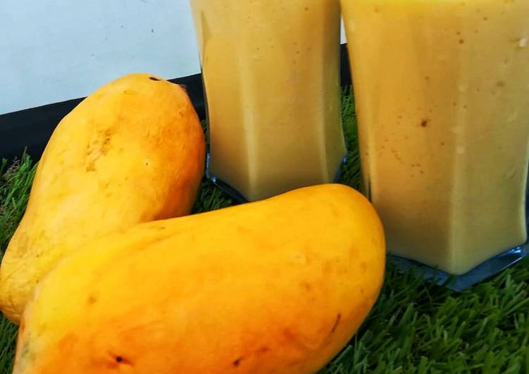 Simple Way to Prepare Quick Mango smoothie