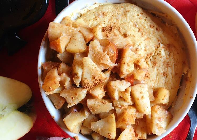 Cheesecake de manzana al micro