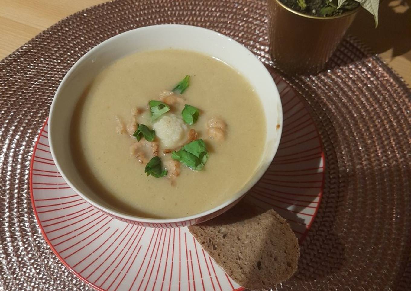 Cauliflower coconut milk soup