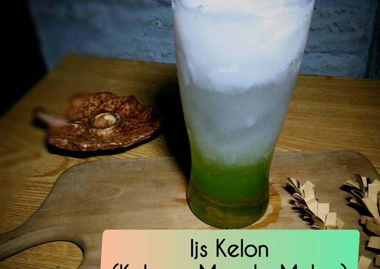 Cara Gampang Membuat Ijs Kelon (Es Kelapa Moeda Melon) yang Enak