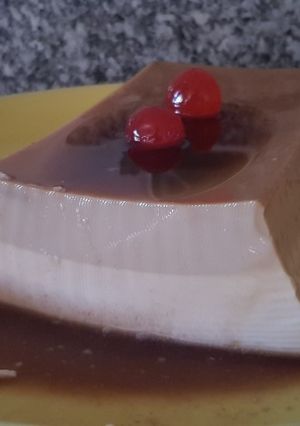 Una foto de Flan de café con leche sin horno