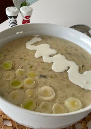عکسی از دستور سوپ تره فرنگي