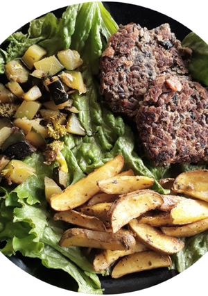 Una foto de Hamburguesa de frijoles negros