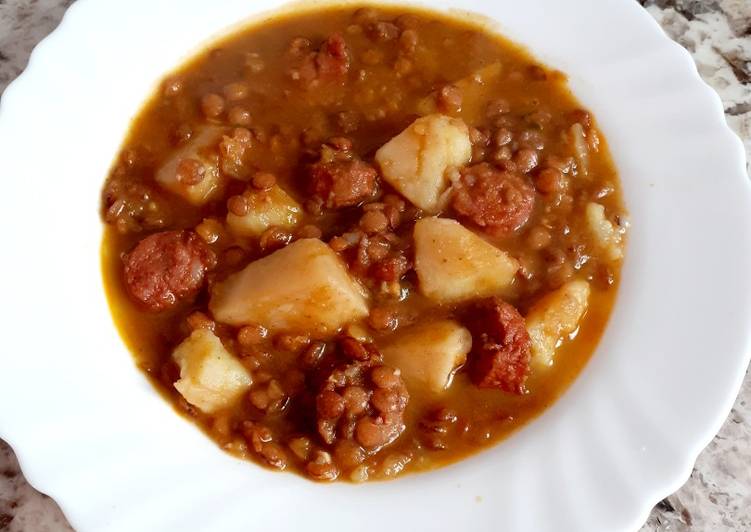Lentejas con chorizo y verduras 🍲