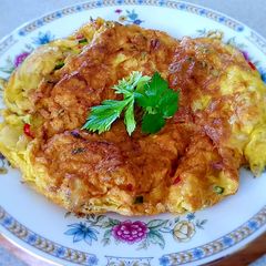 Dadar Telur Bebek (Duck Egg Omelette) A picture of Dadar Telur Bebek (Duck Egg Omelette).