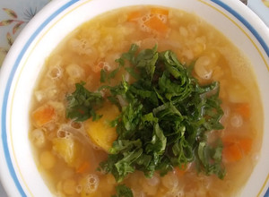 Una foto de Sopa de Arveja