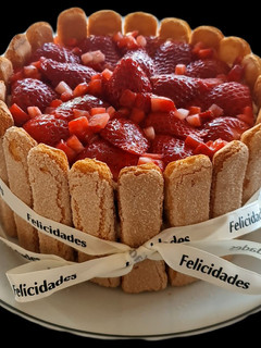 Una foto de Tarta Carlota de Fresas