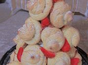 Una foto de pasta pastelera